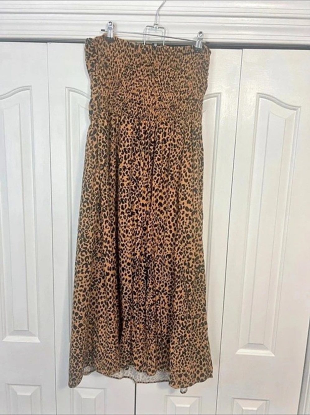 Leopard Print Maxi Dress Like New